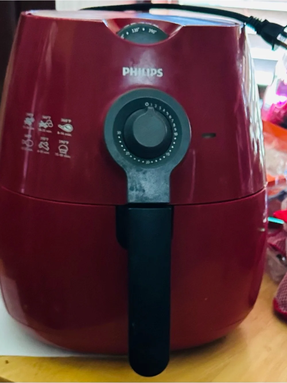 Philips Red and Black Air Fryer